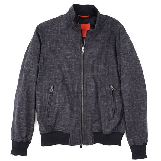 Isaia Wool-Silk-Linen Bomber Jacket