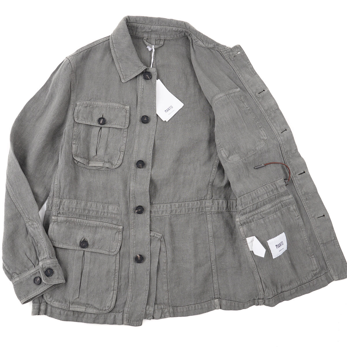 Manto 'Torre' Woven Linen Field Jacket - Top Shelf Apparel