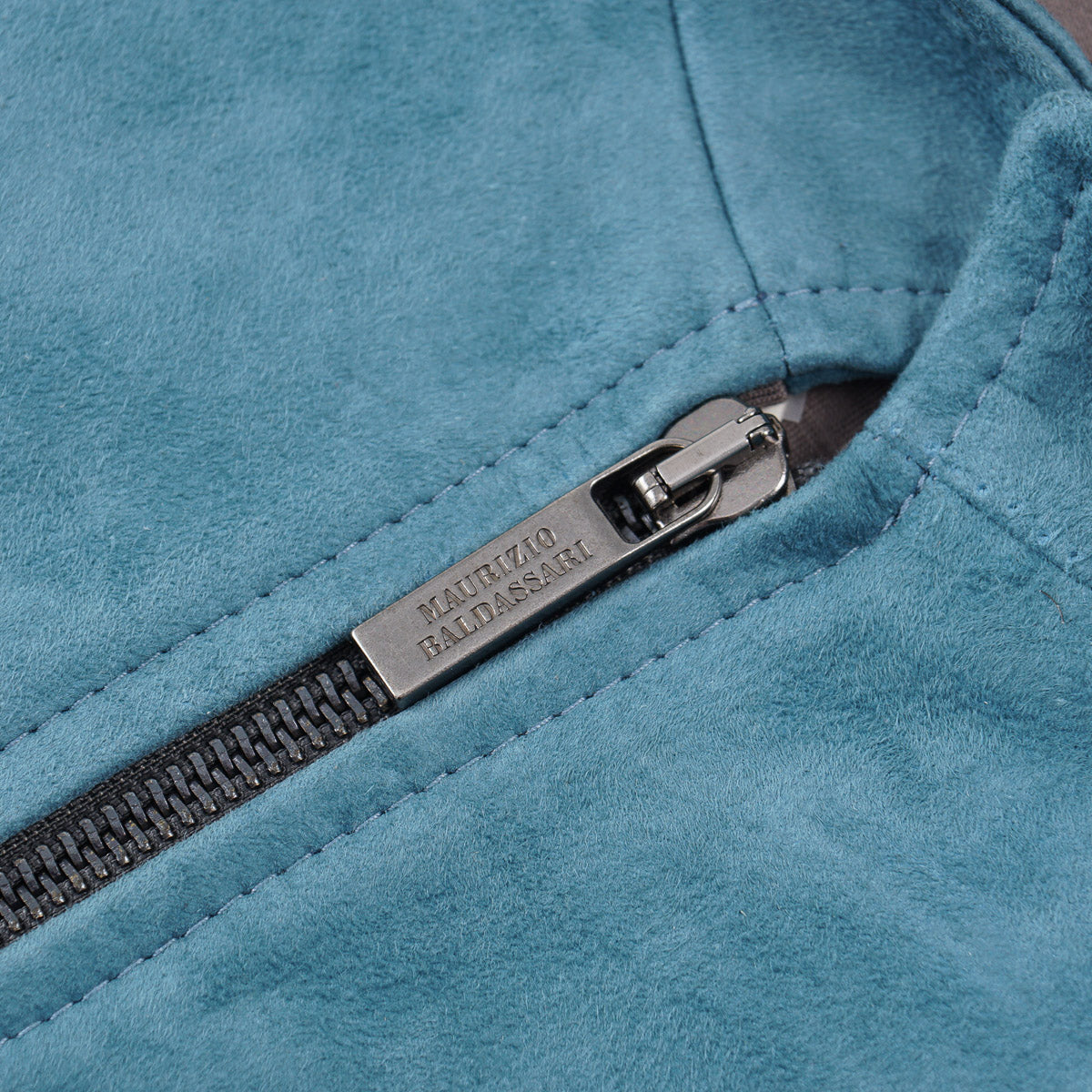 Maurizio Baldassari Lamb Suede Bomber Jacket