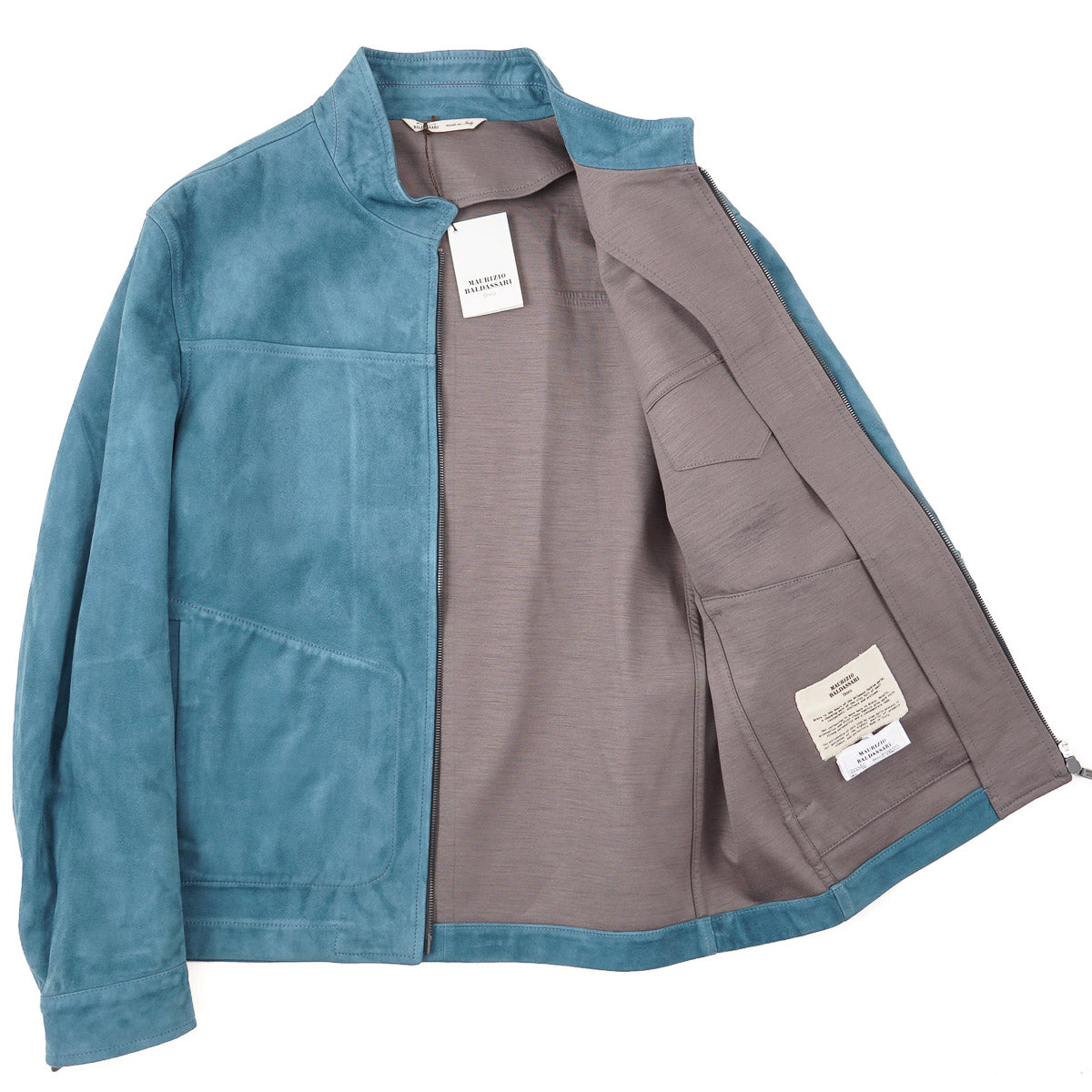 Maurizio Baldassari Lamb Suede Bomber Jacket