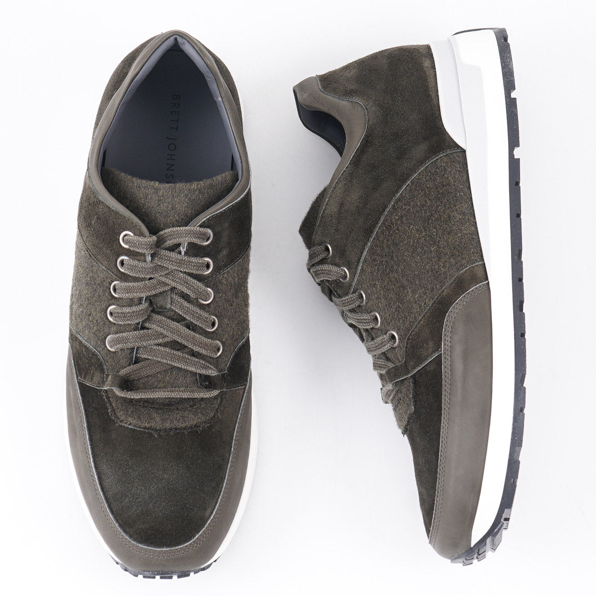 Brett Johnson Calf and Cashmere Sneakers