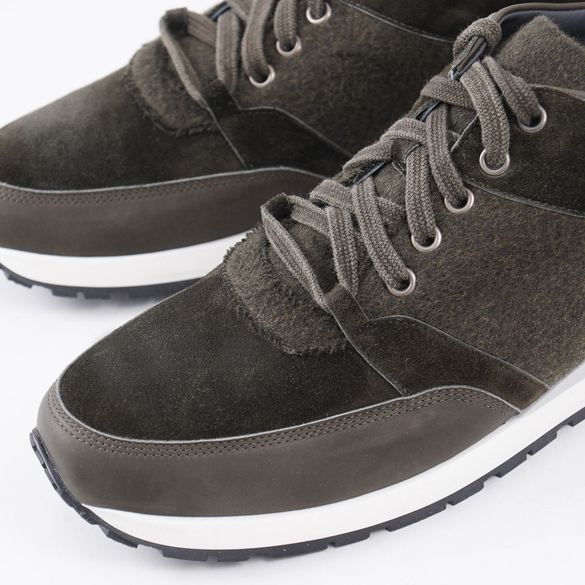 Brett Johnson Calf and Cashmere Sneakers