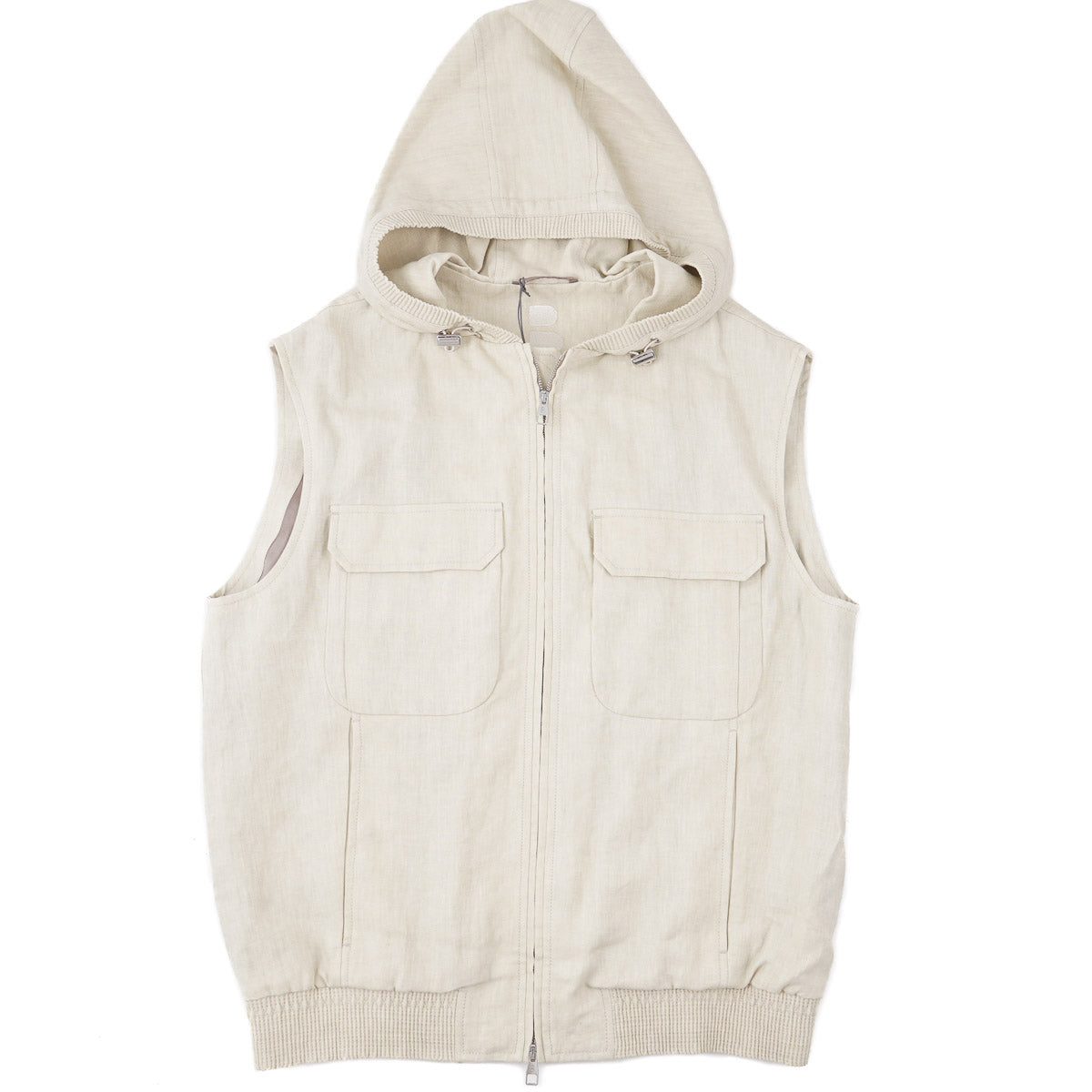 Brett Johnson Hooded Linen Gilet Vest