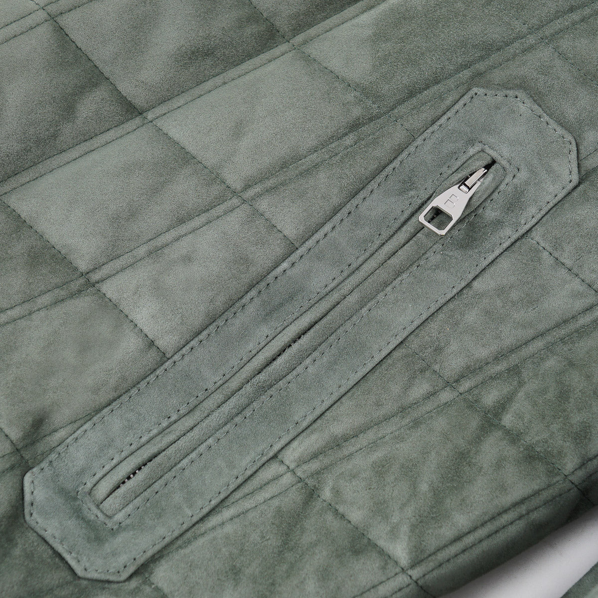 Brett Johnson Quilted Suede Hooded Jacket