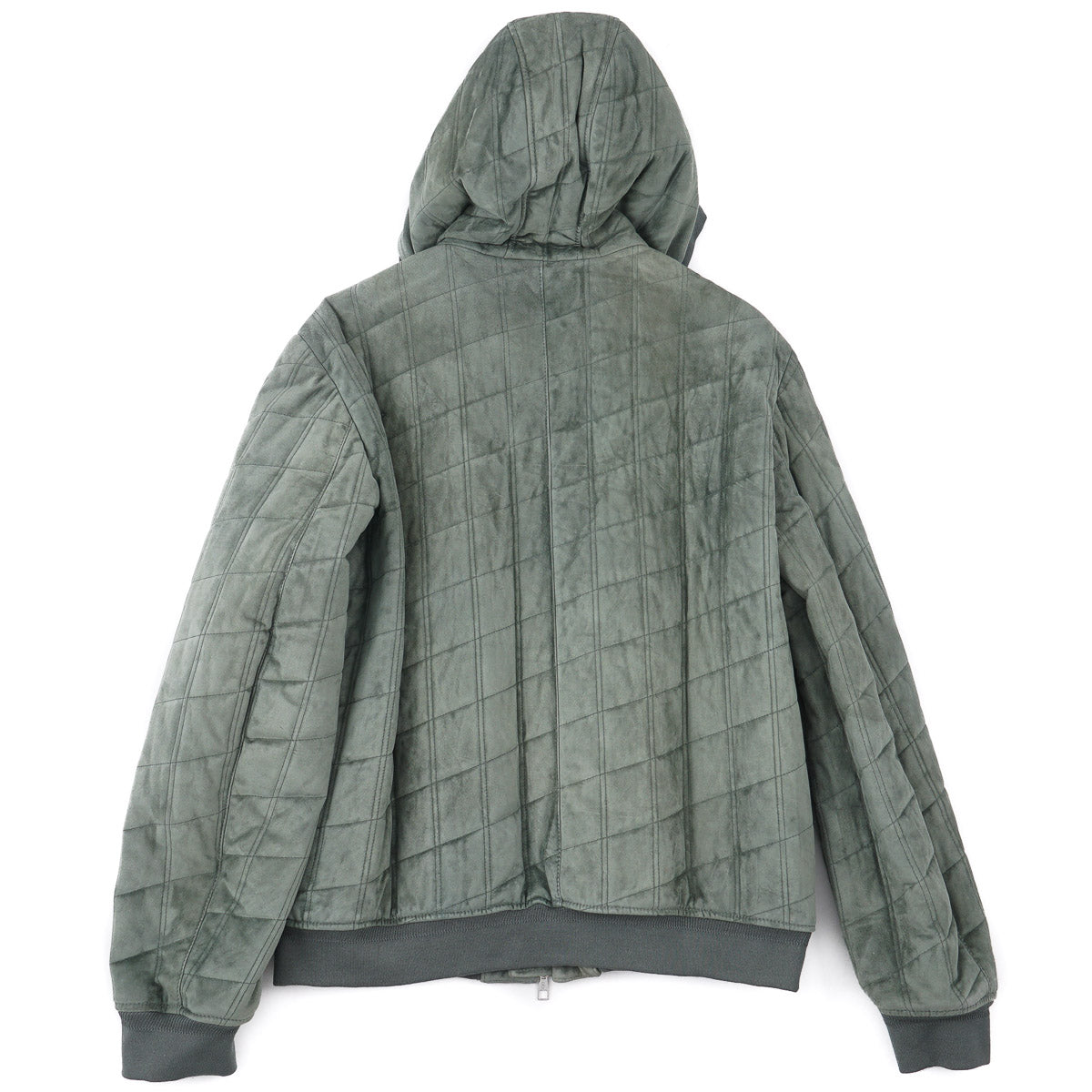 Brett Johnson Quilted Suede Hooded Jacket