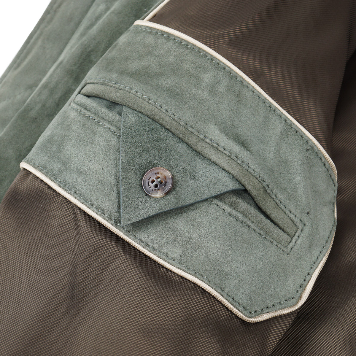 Brett Johnson Quilted Suede Hooded Jacket