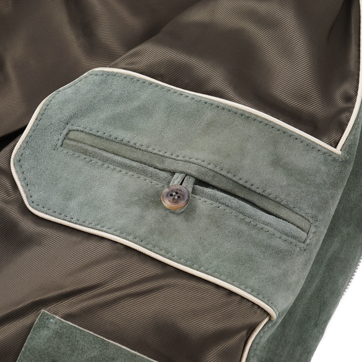 Brett Johnson Quilted Suede Hooded Jacket