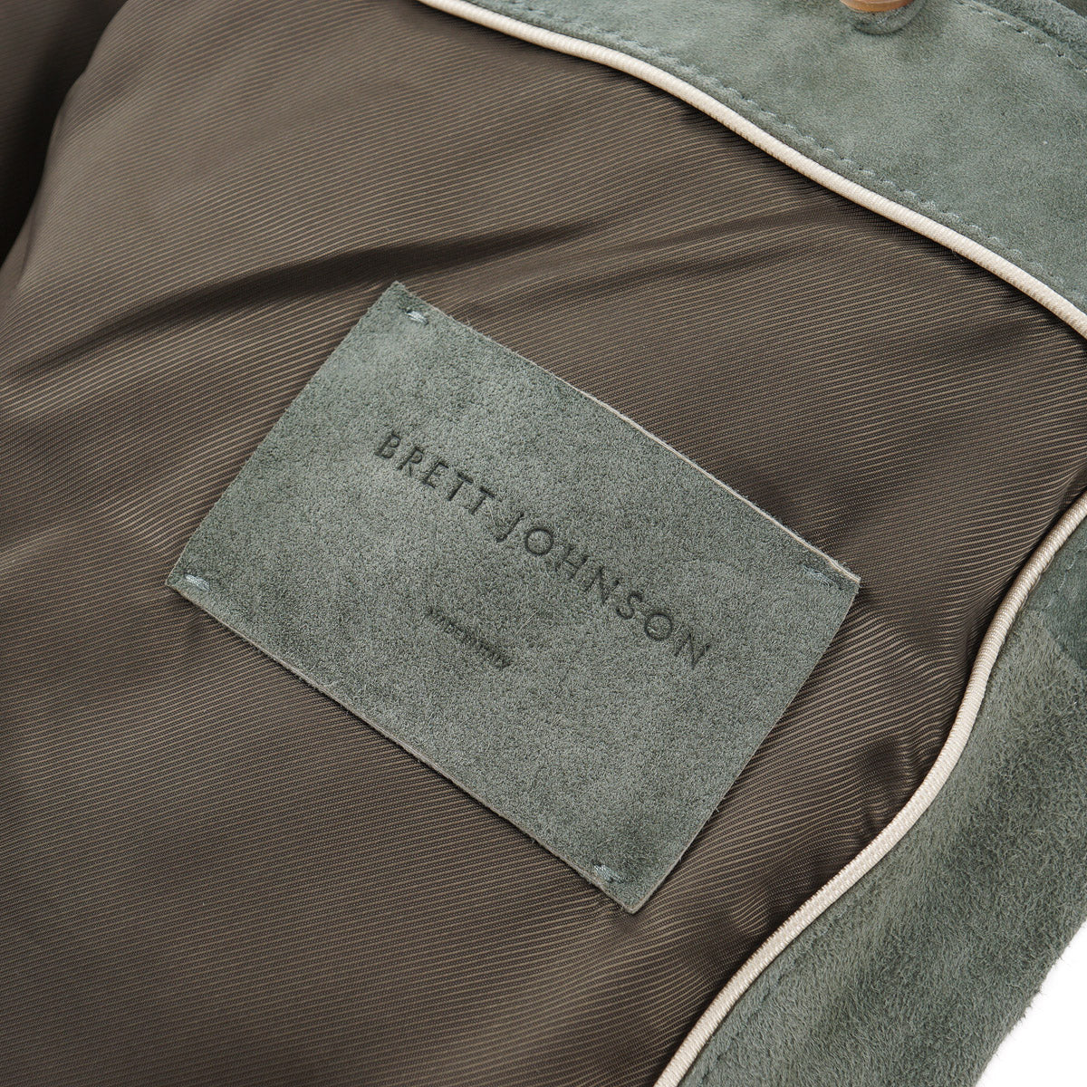 Brett Johnson Quilted Suede Hooded Jacket