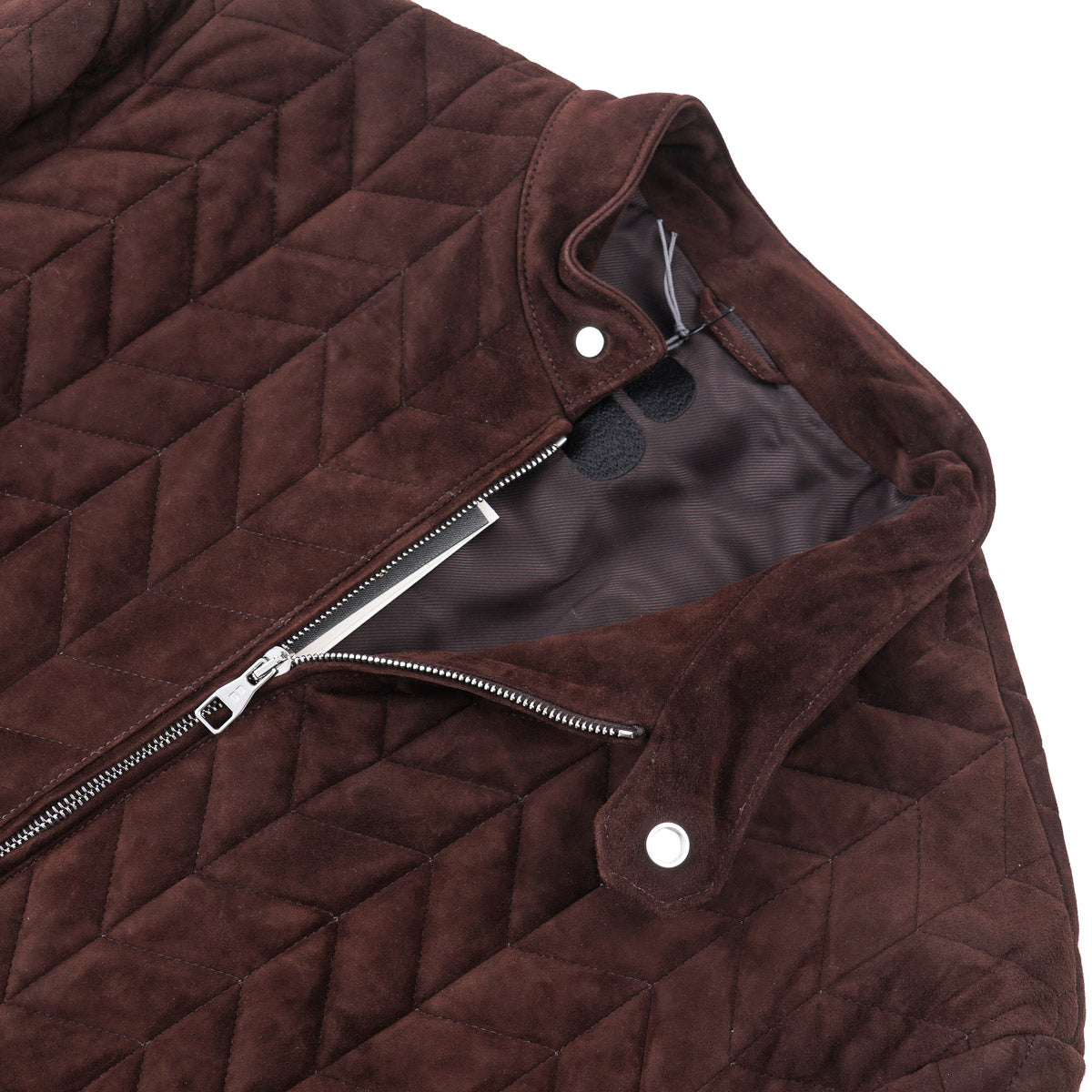 Brett Johnson Quilted Suede Bomber Jacket