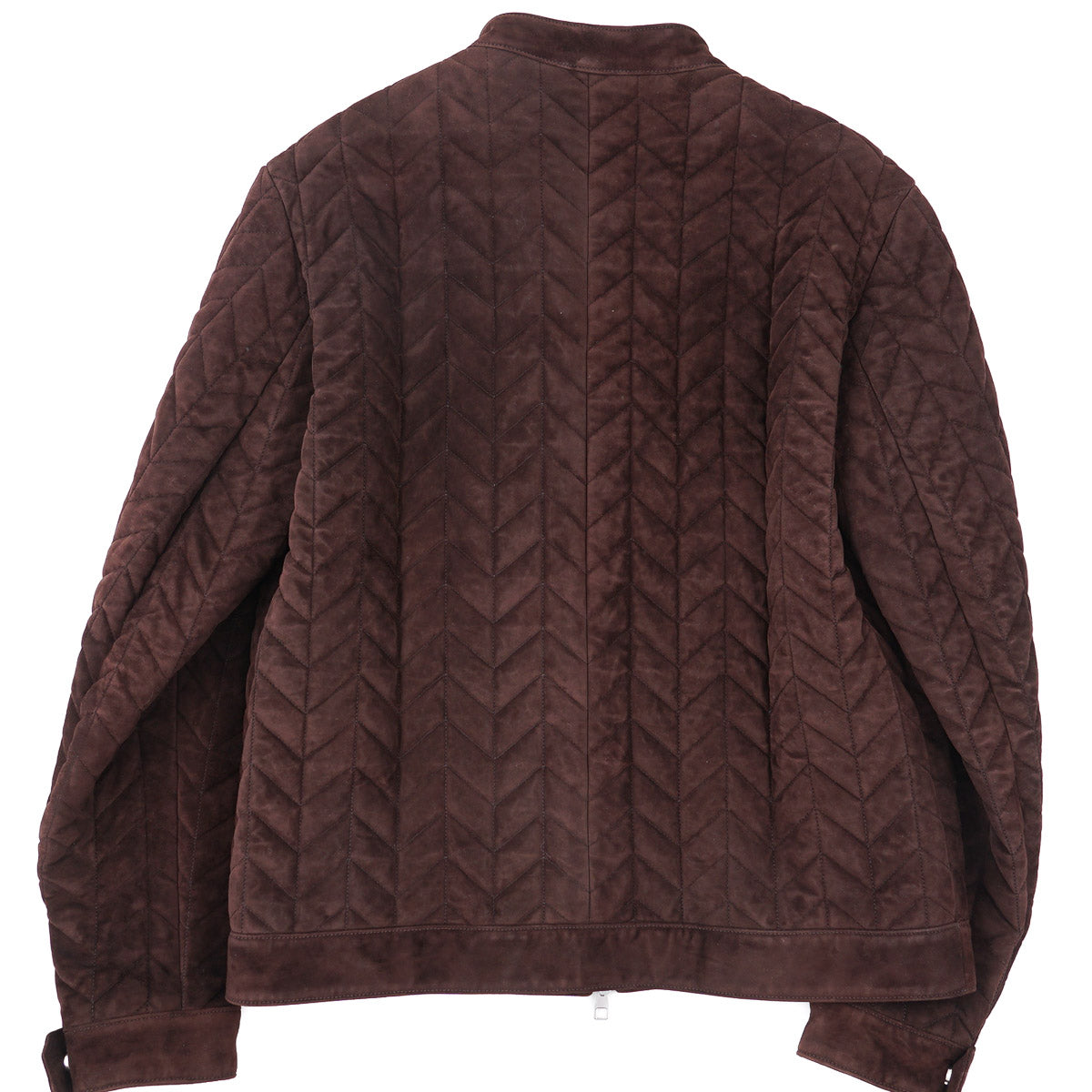 Brett Johnson Quilted Suede Bomber Jacket