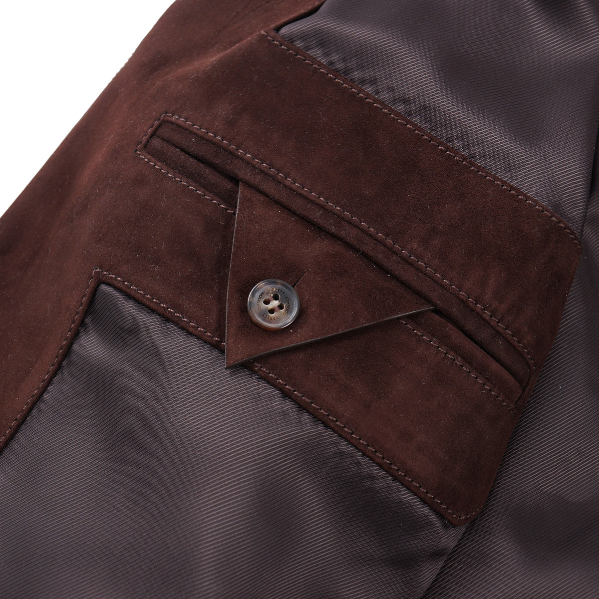 Brett Johnson Quilted Suede Bomber Jacket