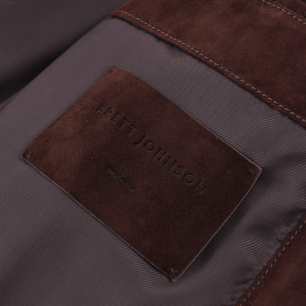 Brett Johnson Quilted Suede Bomber Jacket