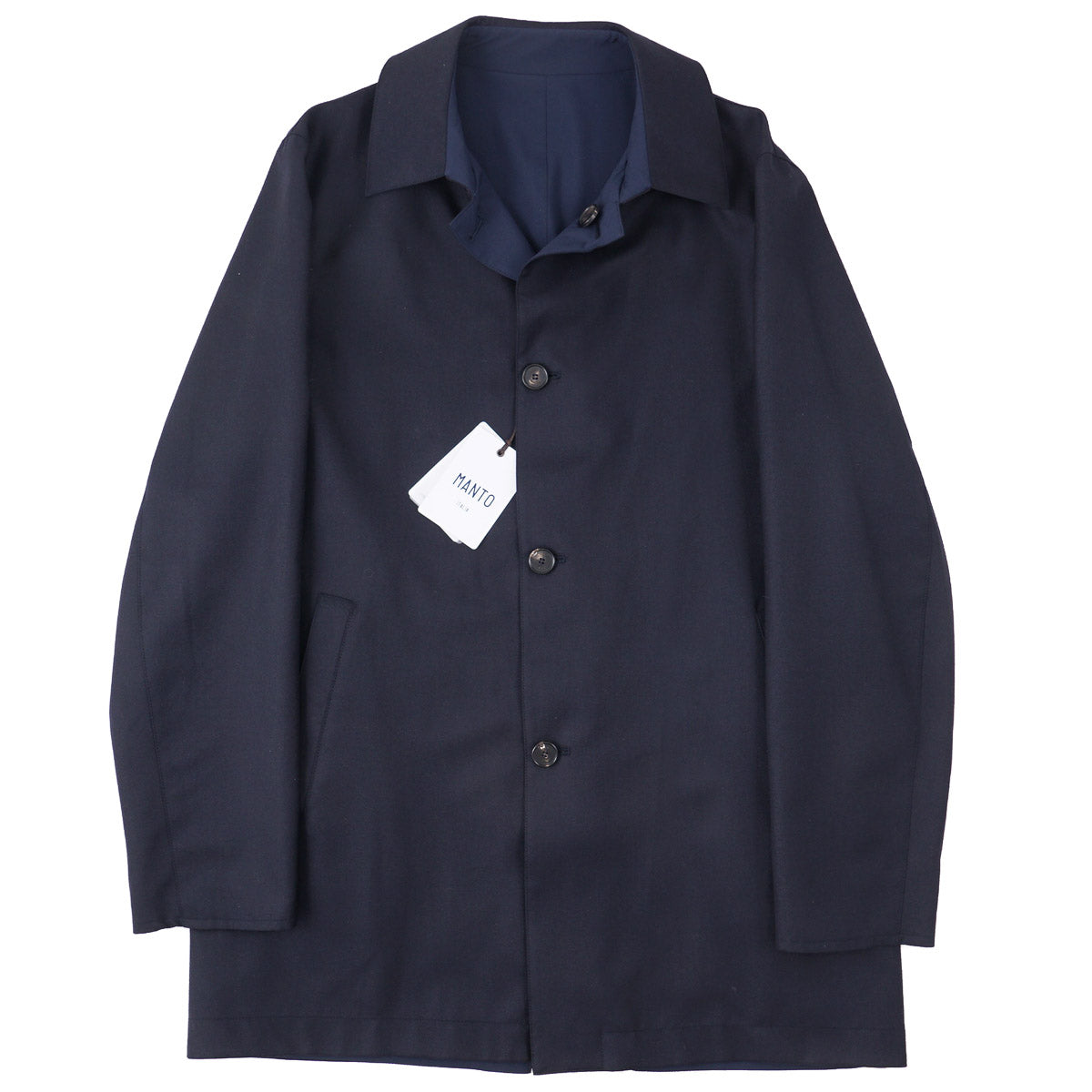 Manto Reversible Light Cashmere-Silk Coat