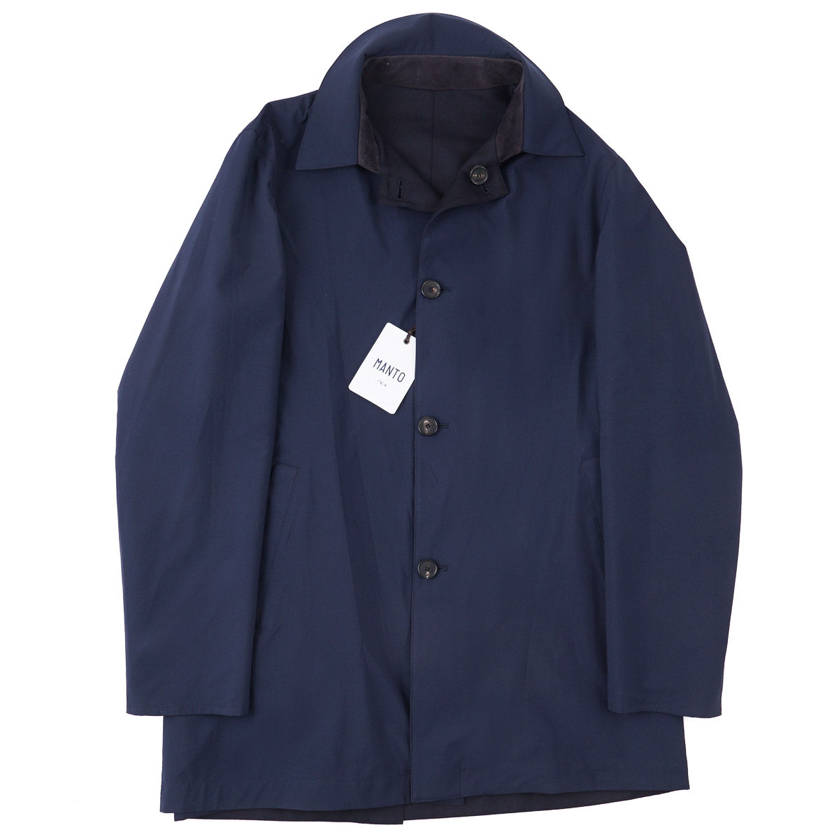 Manto Reversible Light Cashmere-Silk Coat