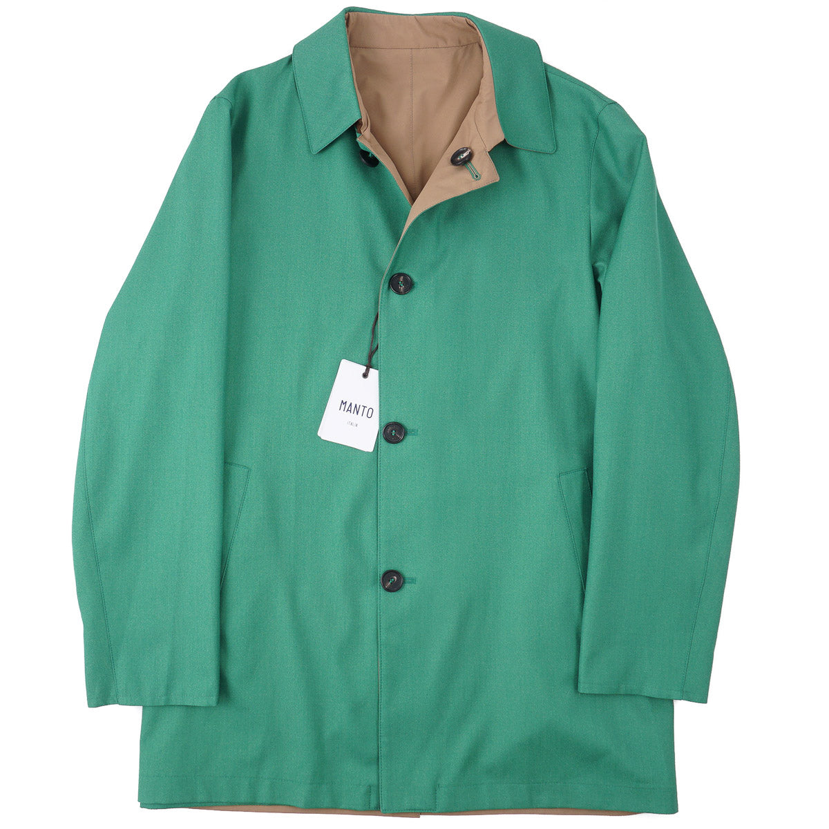 Manto Reversible Light Wool-Silk Coat