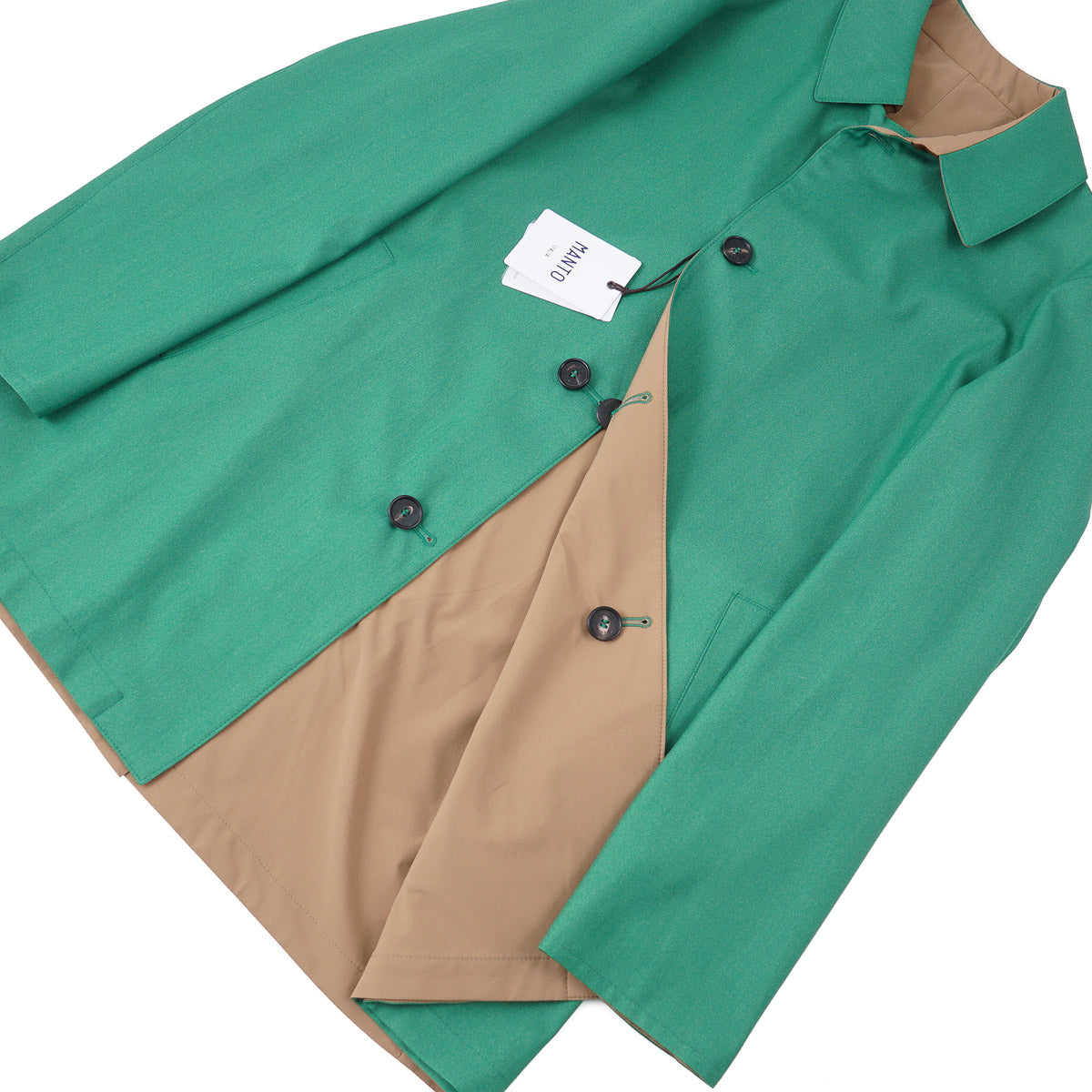 Manto Reversible Light Wool-Silk Coat