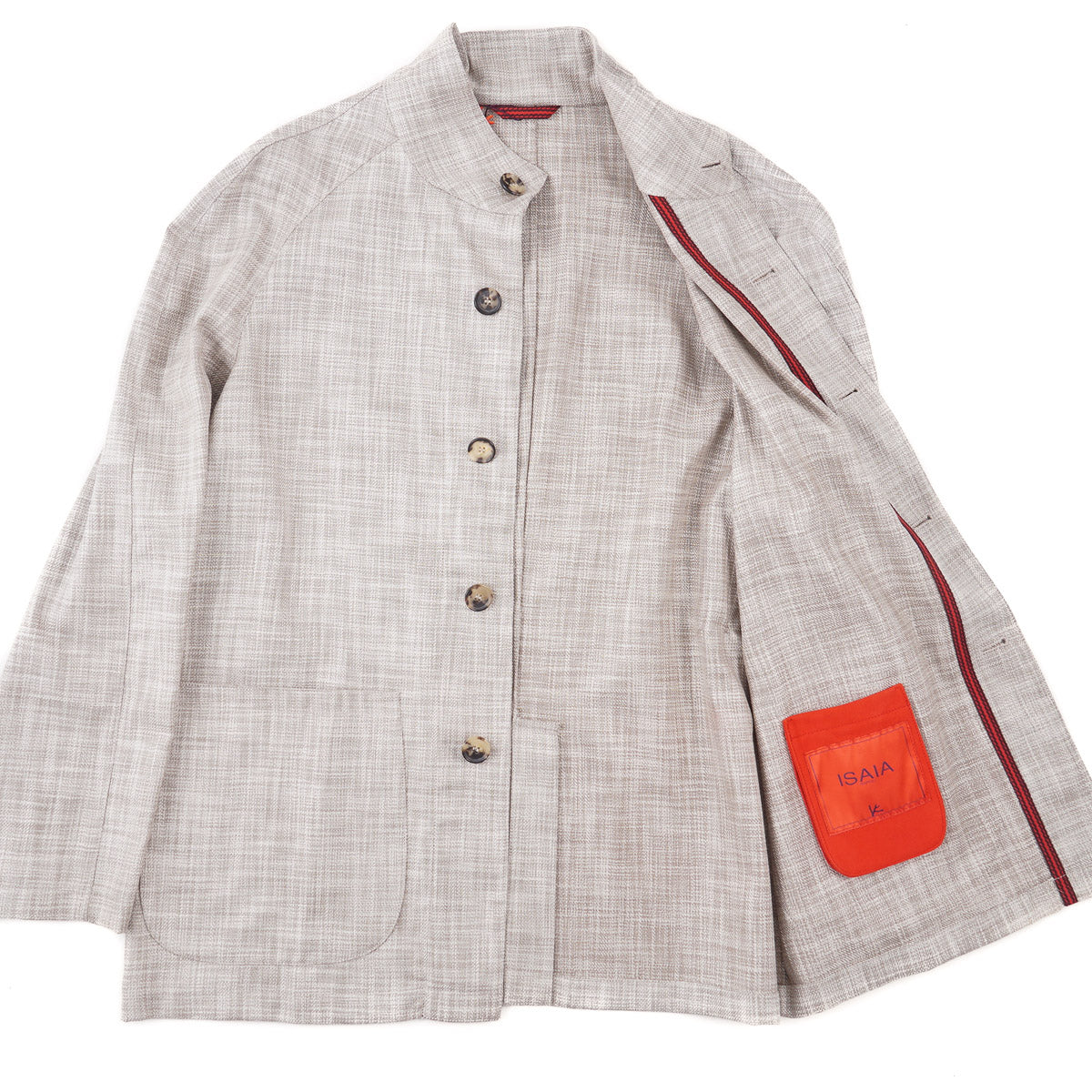 Isaia Wool-Cotton-Silk Light Jacket - Top Shelf Apparel