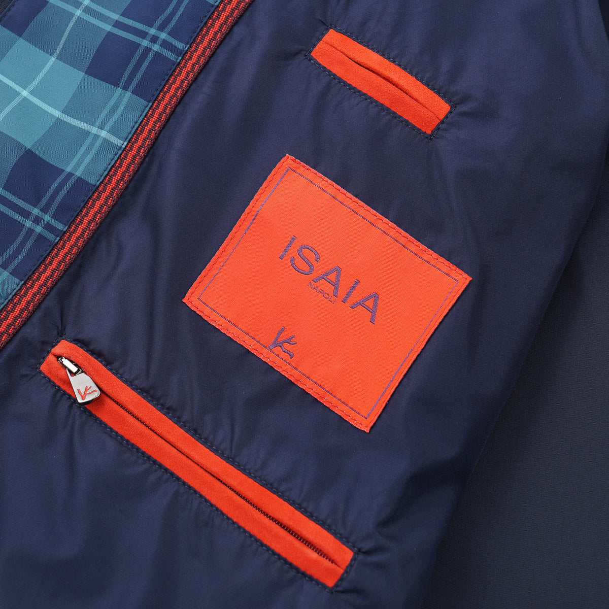 Isaia Tartan Aqua Fabric Jacket - Top Shelf Apparel