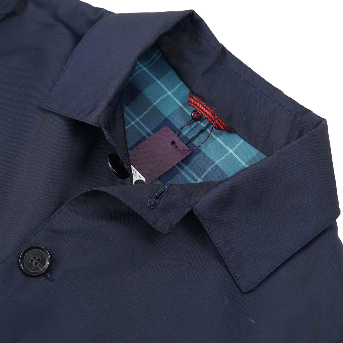 Isaia Light Aqua Fabric Overcoat - Top Shelf Apparel