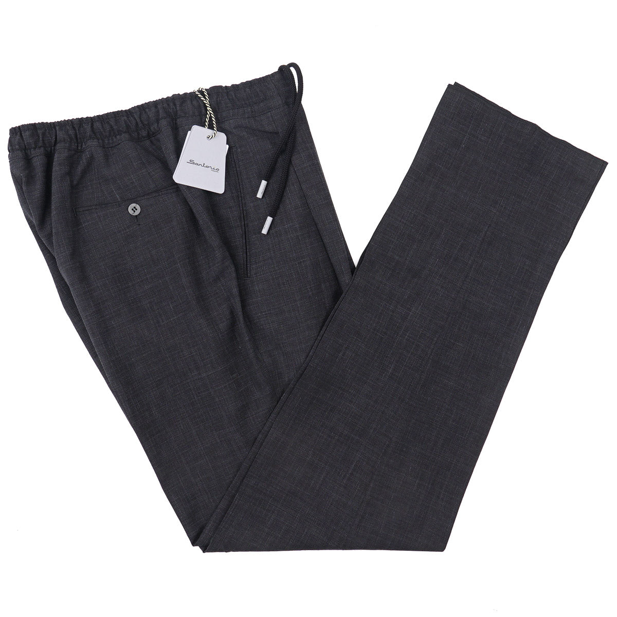 Sartorio Wool-Silk-Linen Drawstring Pants - Top Shelf Apparel