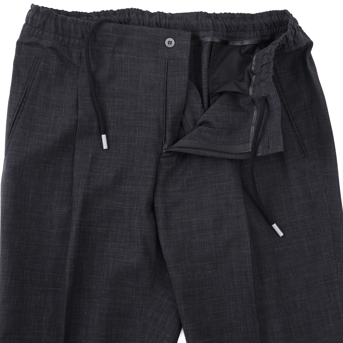 Sartorio Wool-Silk-Linen Drawstring Pants - Top Shelf Apparel