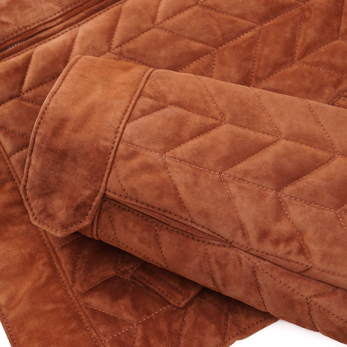 Brett Johnson Quilted Suede Bomber Jacket - Top Shelf Apparel