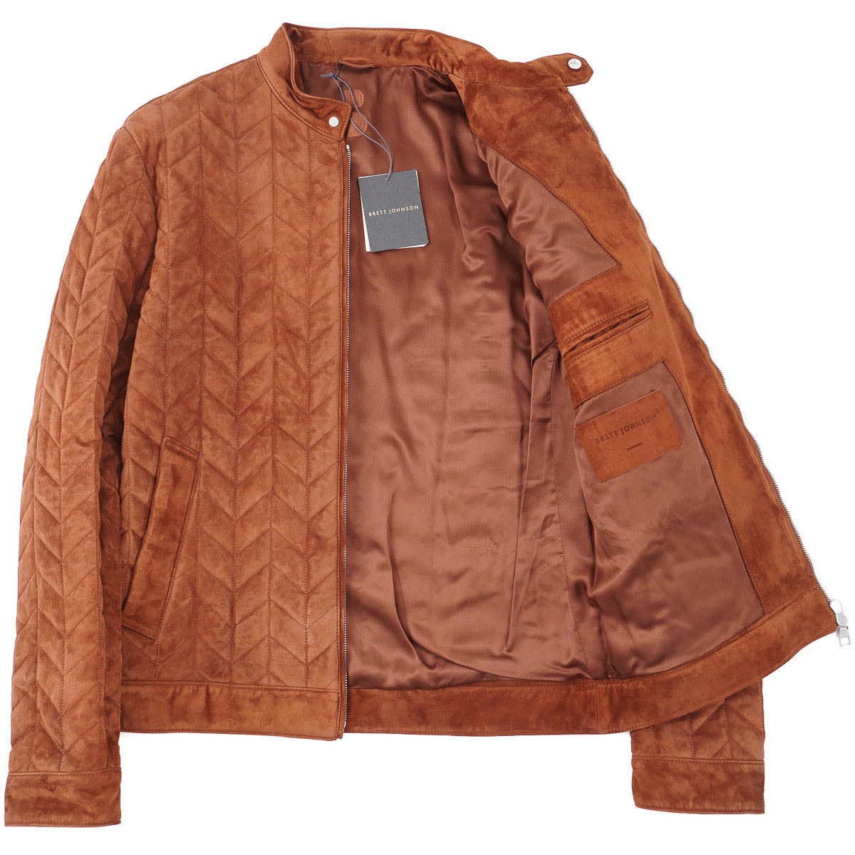 Brett Johnson Quilted Suede Bomber Jacket - Top Shelf Apparel