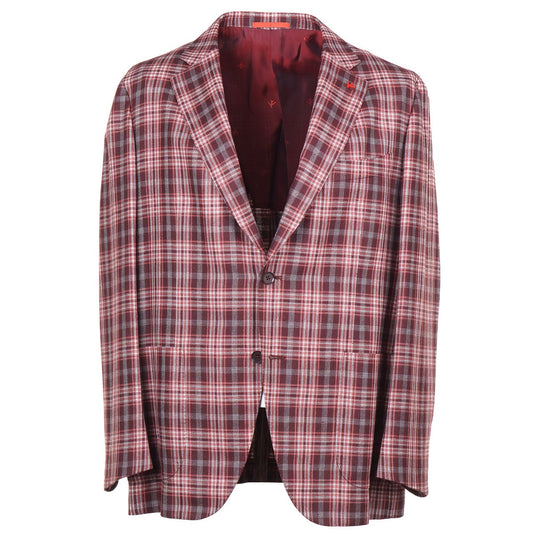 Isaia Slim Silk-Linen-Wool Sport Coat