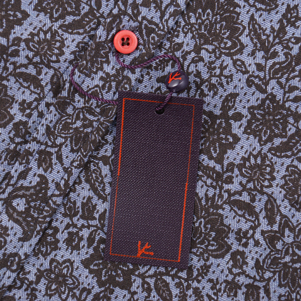Isaia Paisley Printed Cotton Shirt