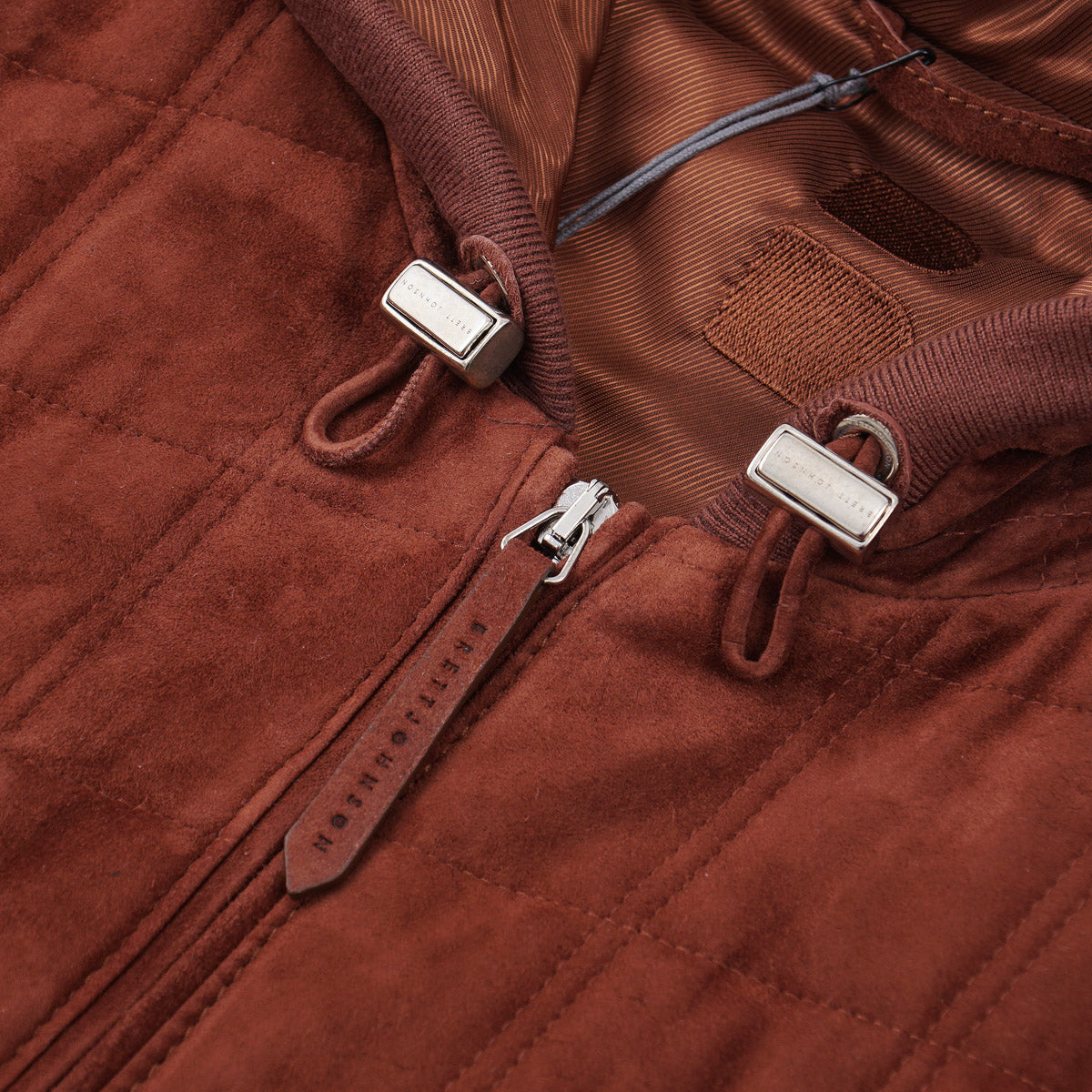 Brett Johnson Quilted Suede Hooded Jacket - Top Shelf Apparel