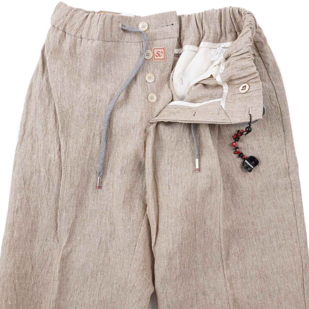 Marco Pescarolo Drawstring Waist Linen Pants - Top Shelf Apparel