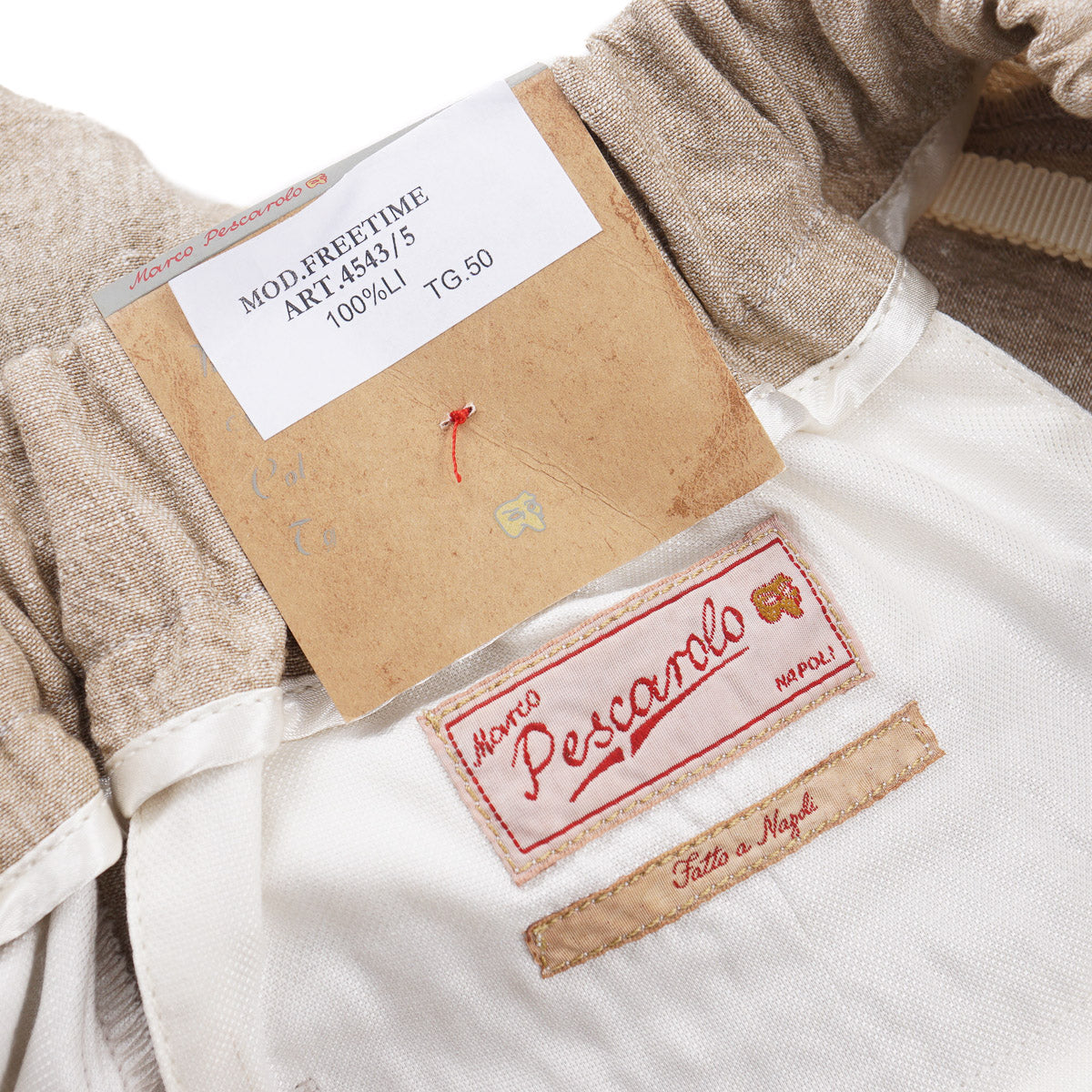 Marco Pescarolo Drawstring Waist Linen Pants - Top Shelf Apparel