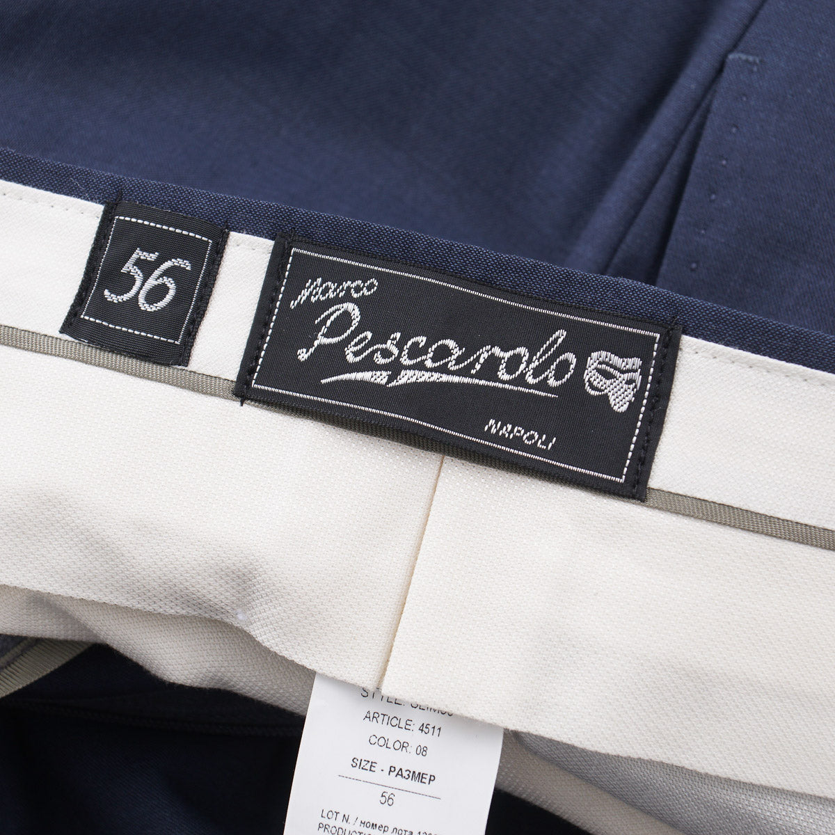 Marco Pescarolo Slim Wool Dress Pants