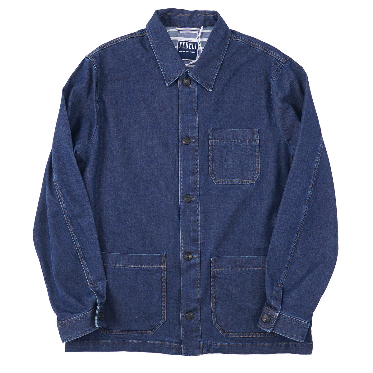 Fedeli 'Bristol' Jacket in Lightweight Denim - Top Shelf Apparel