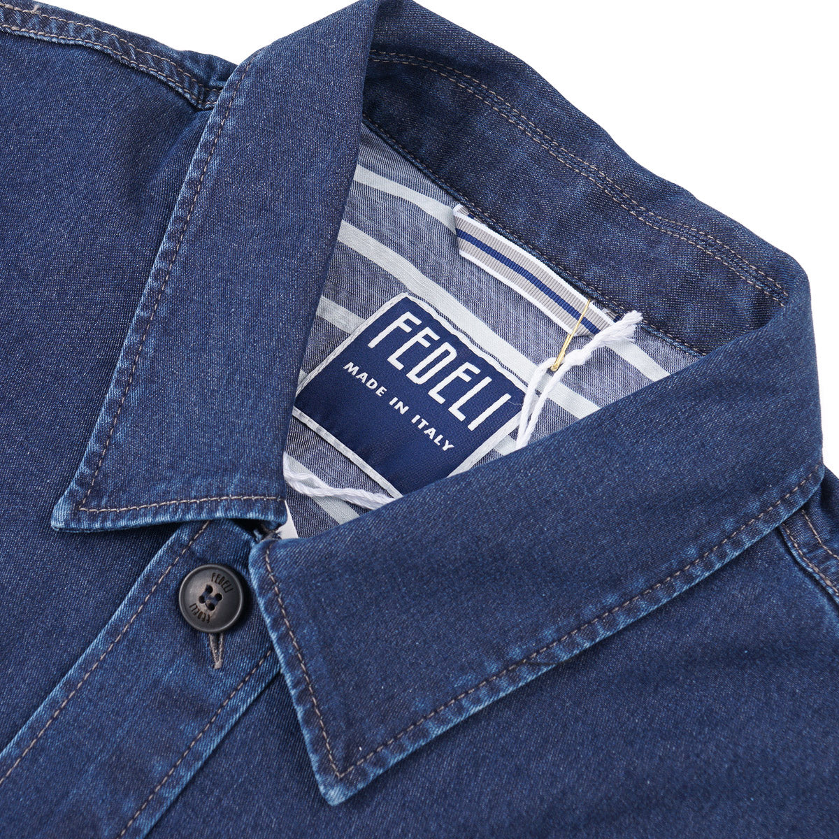 Fedeli 'Bristol' Jacket in Lightweight Denim - Top Shelf Apparel