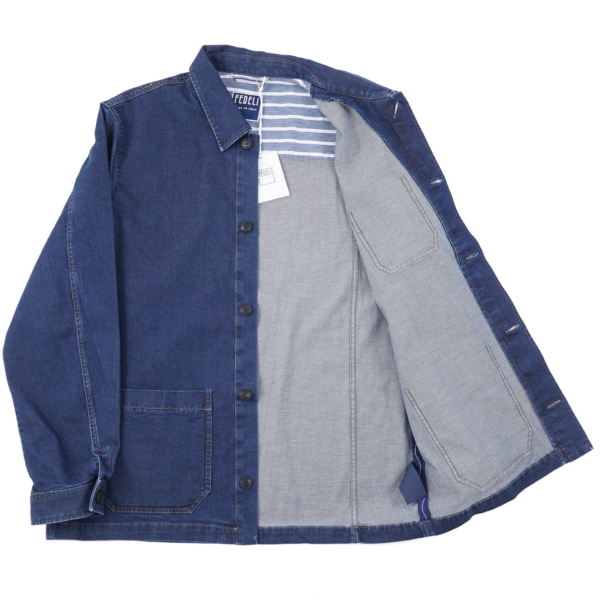 Fedeli 'Bristol' Jacket in Lightweight Denim - Top Shelf Apparel