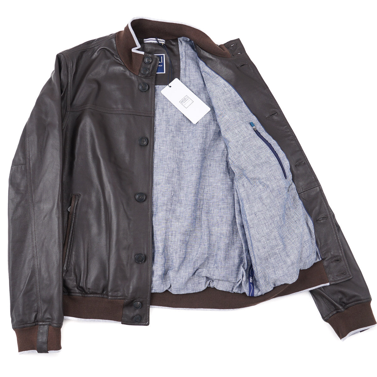 Fedeli Nappa Leather Bomber Jacket - Top Shelf Apparel