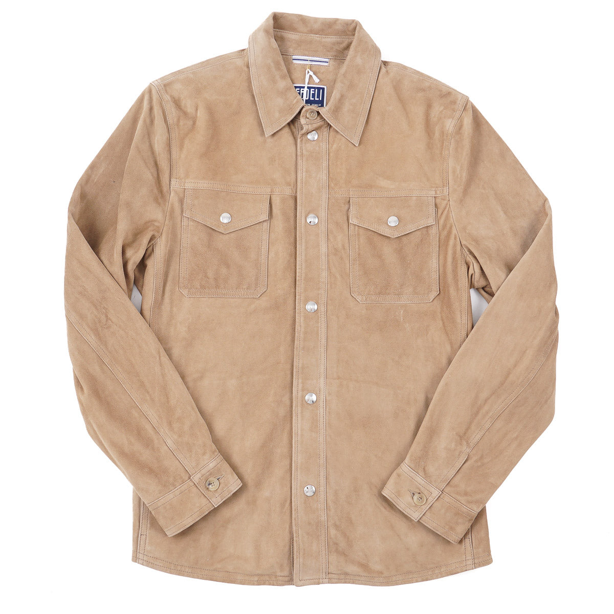 Fedeli Nappa Suede Shirt-Jacket - Top Shelf Apparel