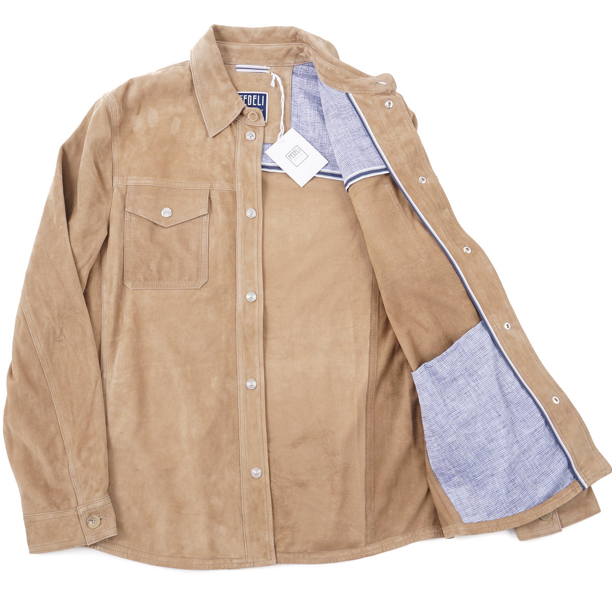 Fedeli Nappa Suede Shirt-Jacket - Top Shelf Apparel