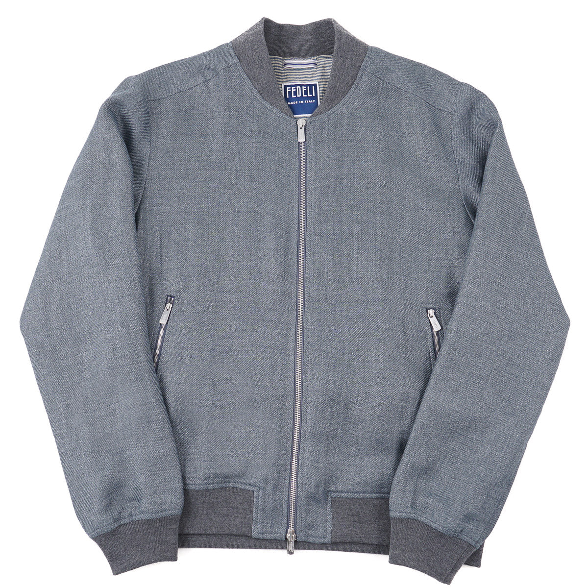 Fedeli Woven Linen-Wool Bomber Jacket - Top Shelf Apparel