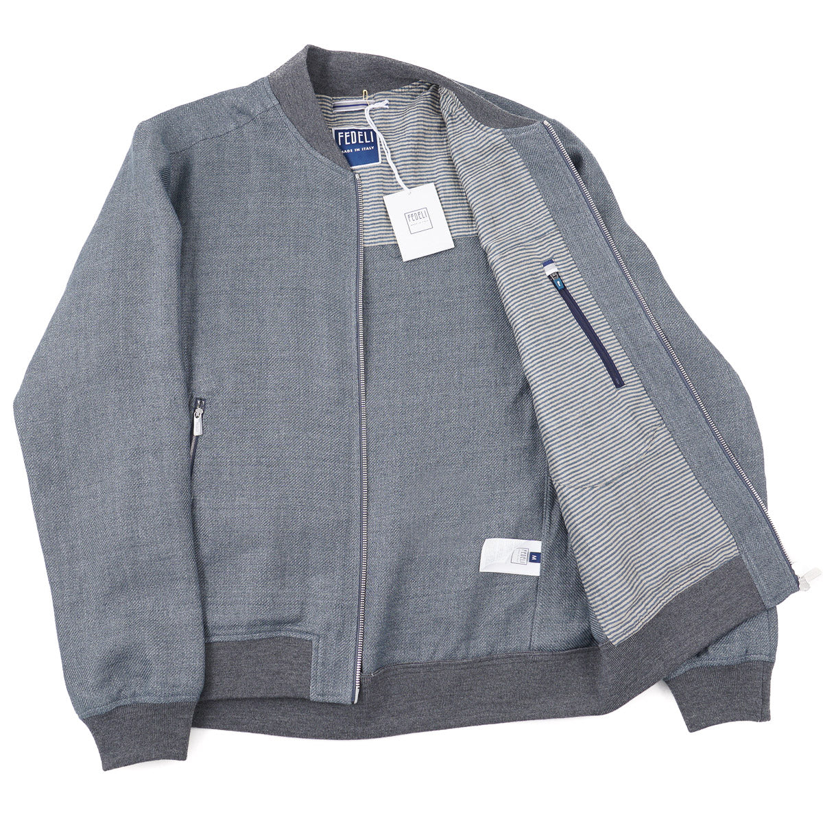 Fedeli Woven Linen-Wool Bomber Jacket - Top Shelf Apparel