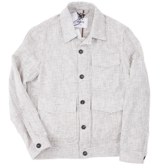 Manto Linen-Wool-Silk Short Field Jacket