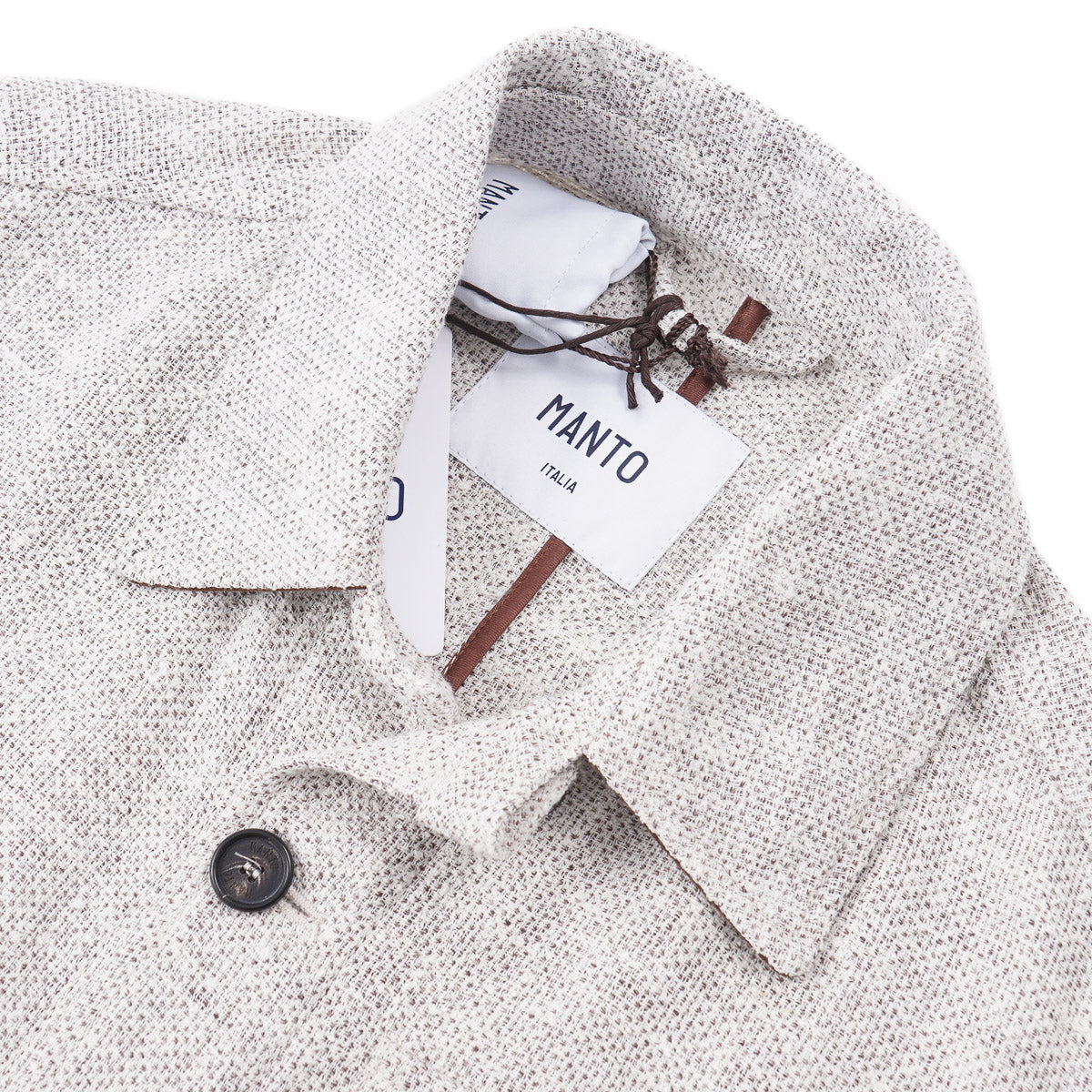 Manto Linen-Wool-Silk Short Field Jacket