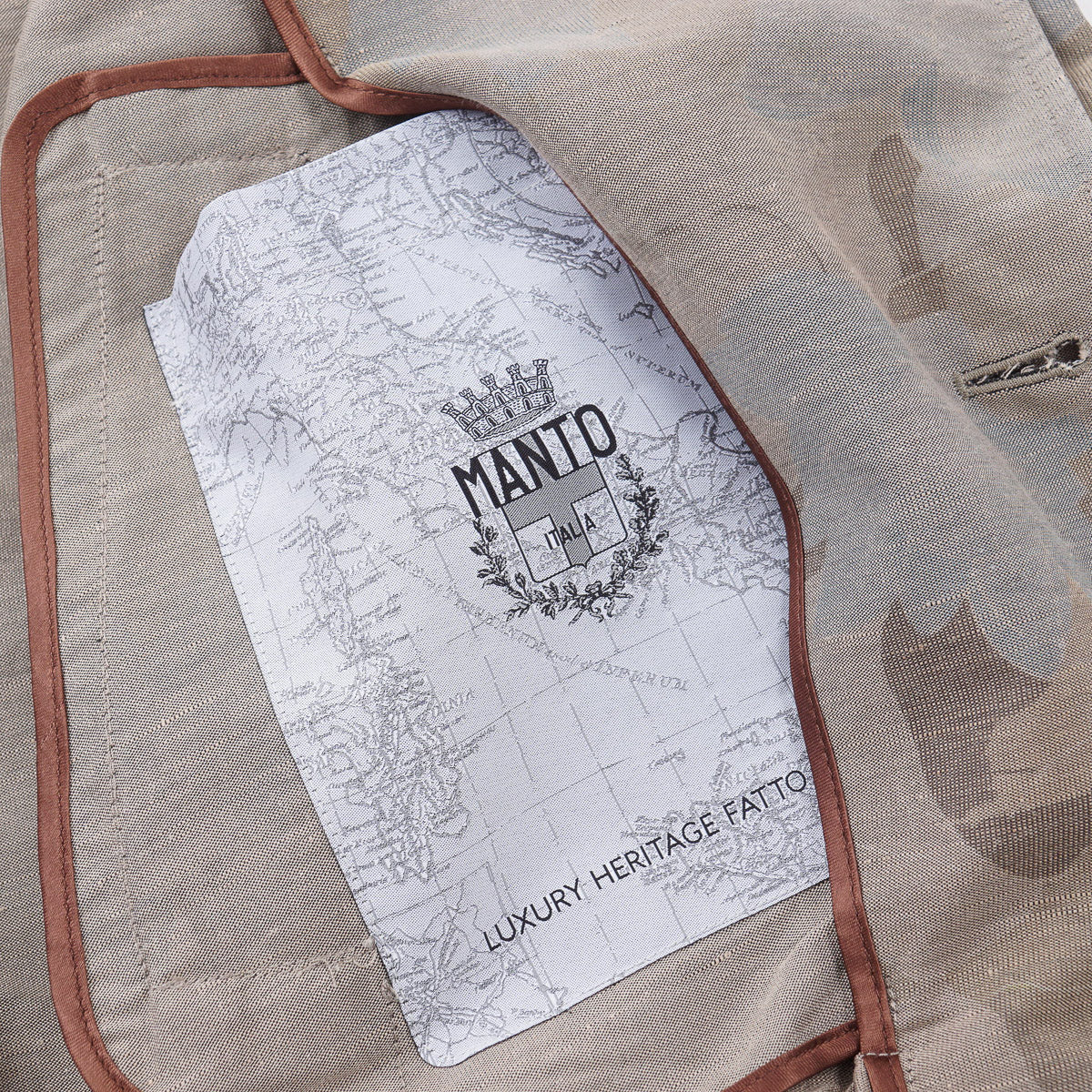 Manto Floral Print Cotton-Linen Jacket