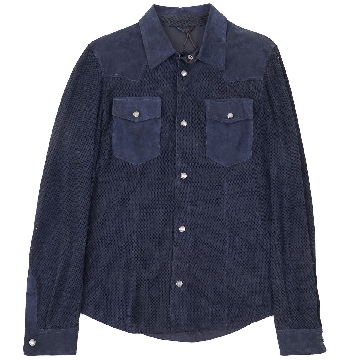 Manto Lightweight Perforated Suede Overshirt