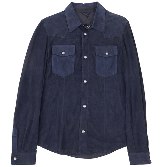 Manto Lightweight Perforated Suede Overshirt