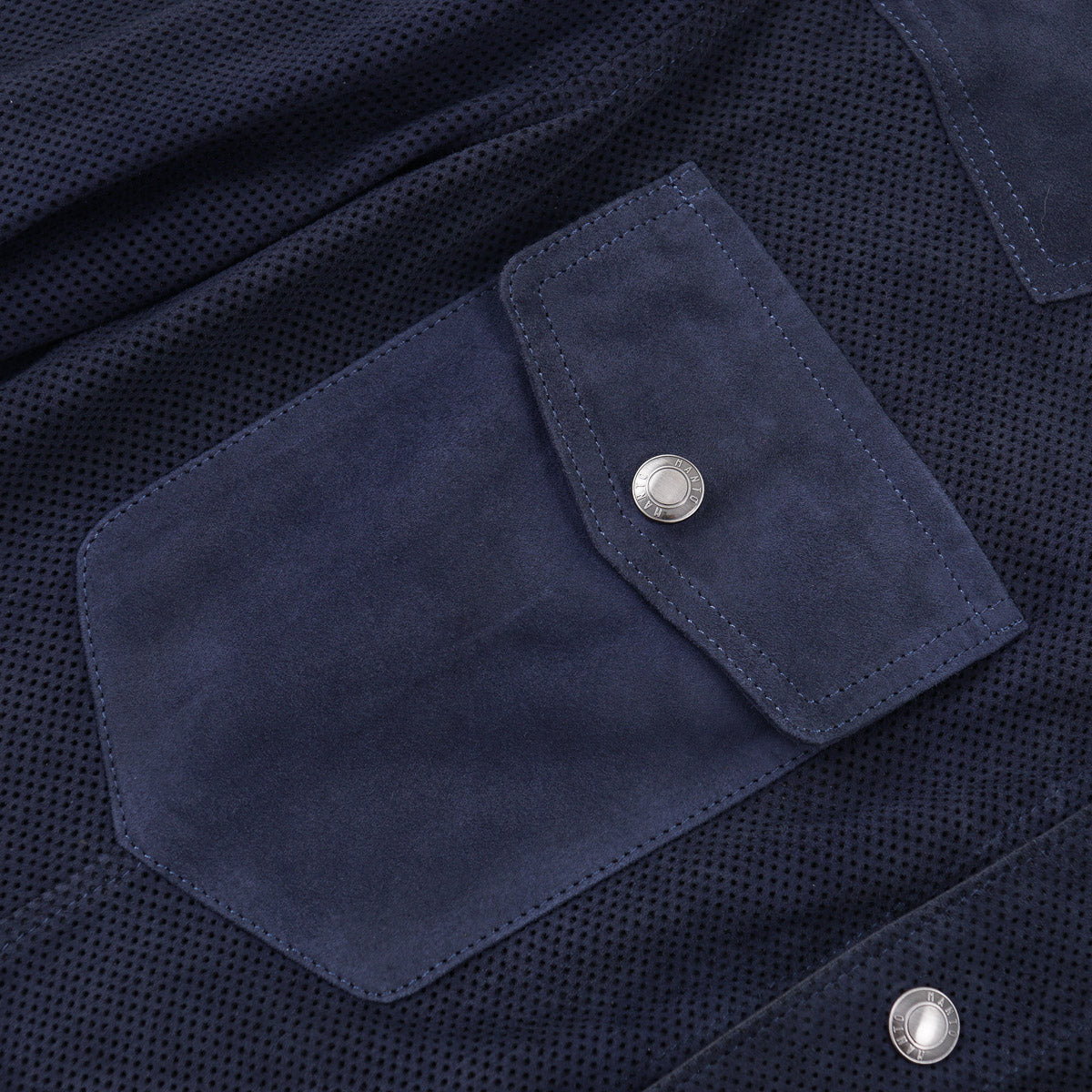 Manto Lightweight Perforated Suede Overshirt