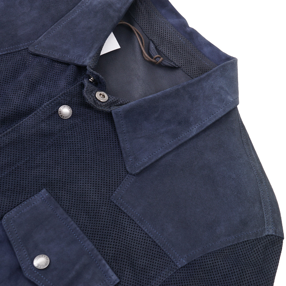 Manto Lightweight Perforated Suede Overshirt