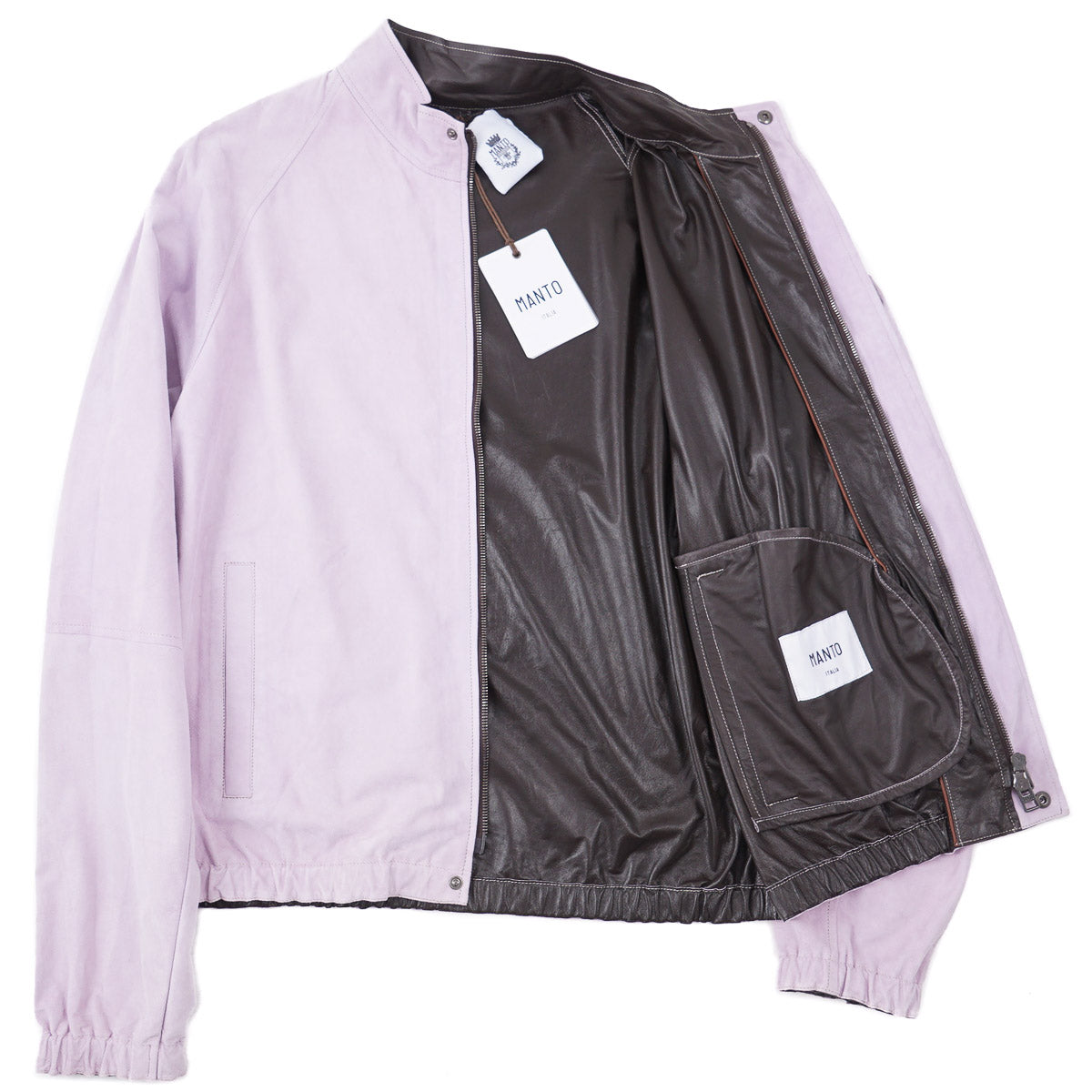 Manto Nappa Suede Bomber Jacket