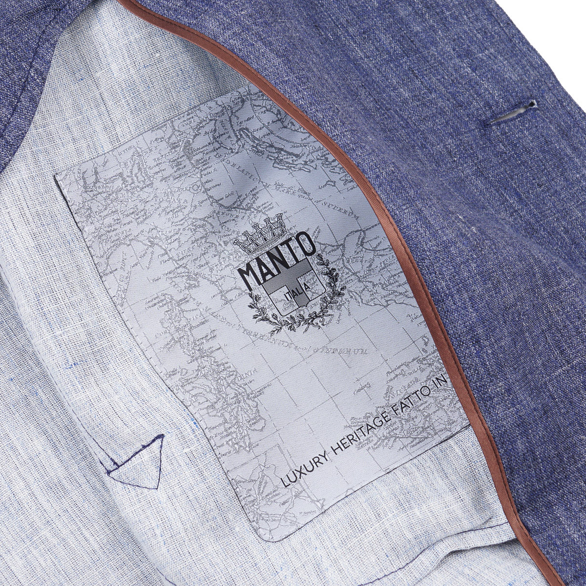 Manto Woven Linen Pea Coat